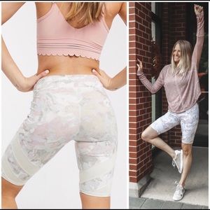 FREE PEOPLE Daybreak Bike Shorts Camo Print Small